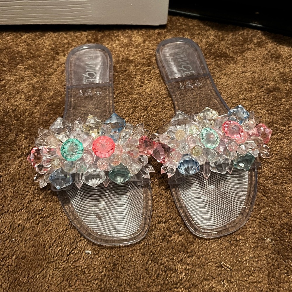Clear gel sandals